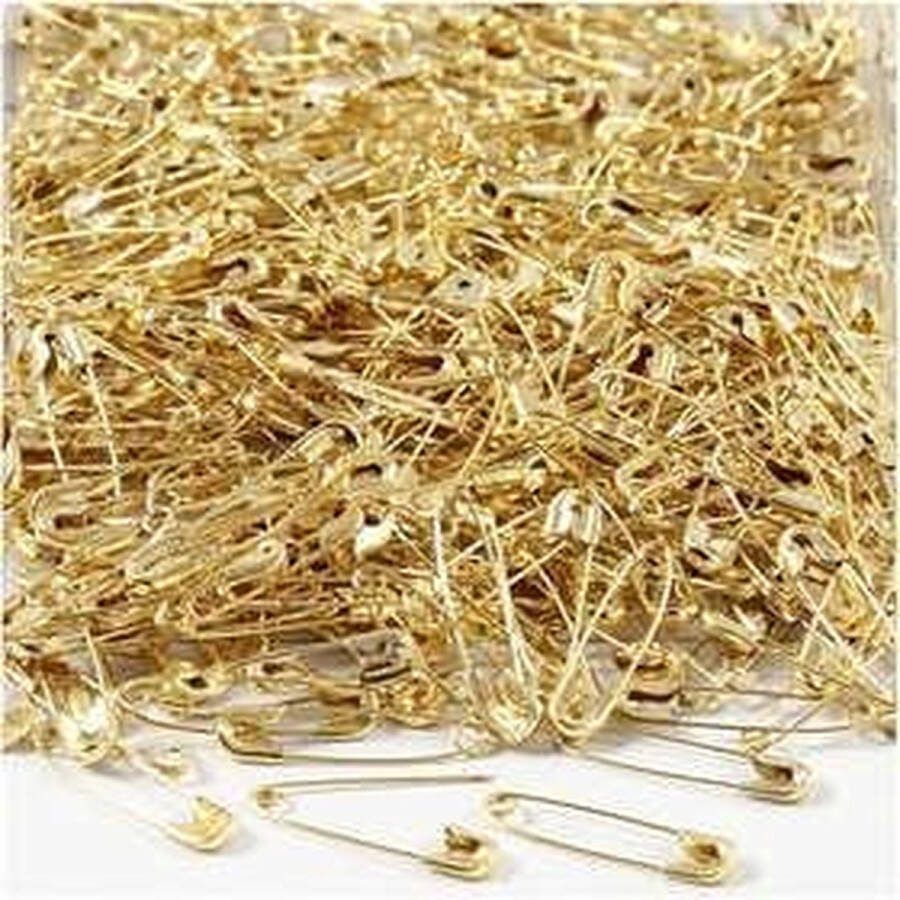 Veiligheidsspelden l: 22 mm dikte 0 6 mm goud 500stuks