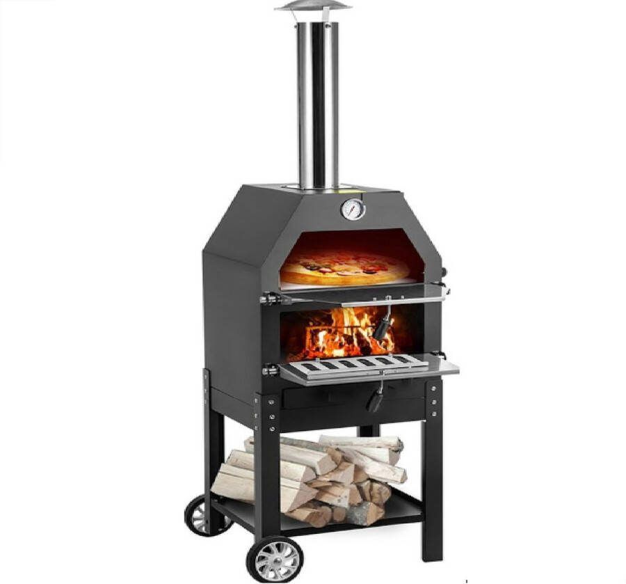 Velox Pizzaoven voor Buiten – Houtgestookte Buitenoven – Oven voor in de Tuin Pizza BBQ- Barbecue