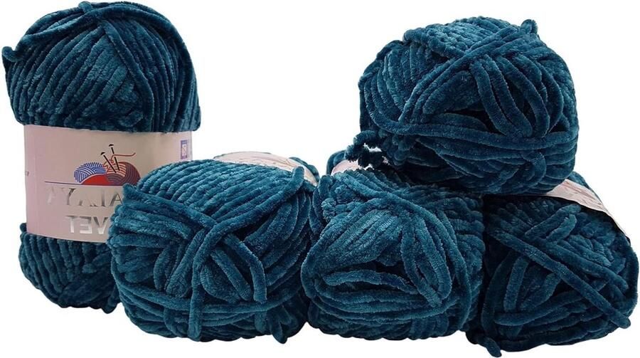 Velvet Micro-polyester breiwol 500 gram Himalaya fluweelachtige babywol petrol 90048