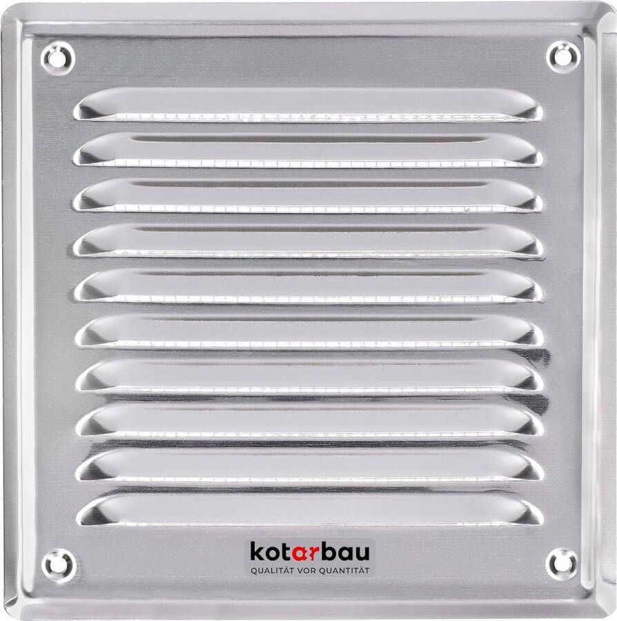 KOTARBAU Ventilation Grille 165 x 165 mm Stainless Steel Return Air Grille for Chimney Ventilation Silver with Insect Screen Resistant to Corrosion