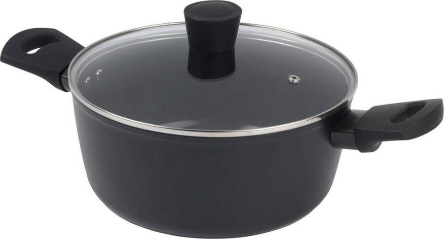 Verde Thermocollar 24 cm Stockpot With Lid Gezonde Keramische Anti-aanbaklaag Gerecycled Aluminium Soeppan Zijhandgrepen Temperatuur Indicator Kookgerei