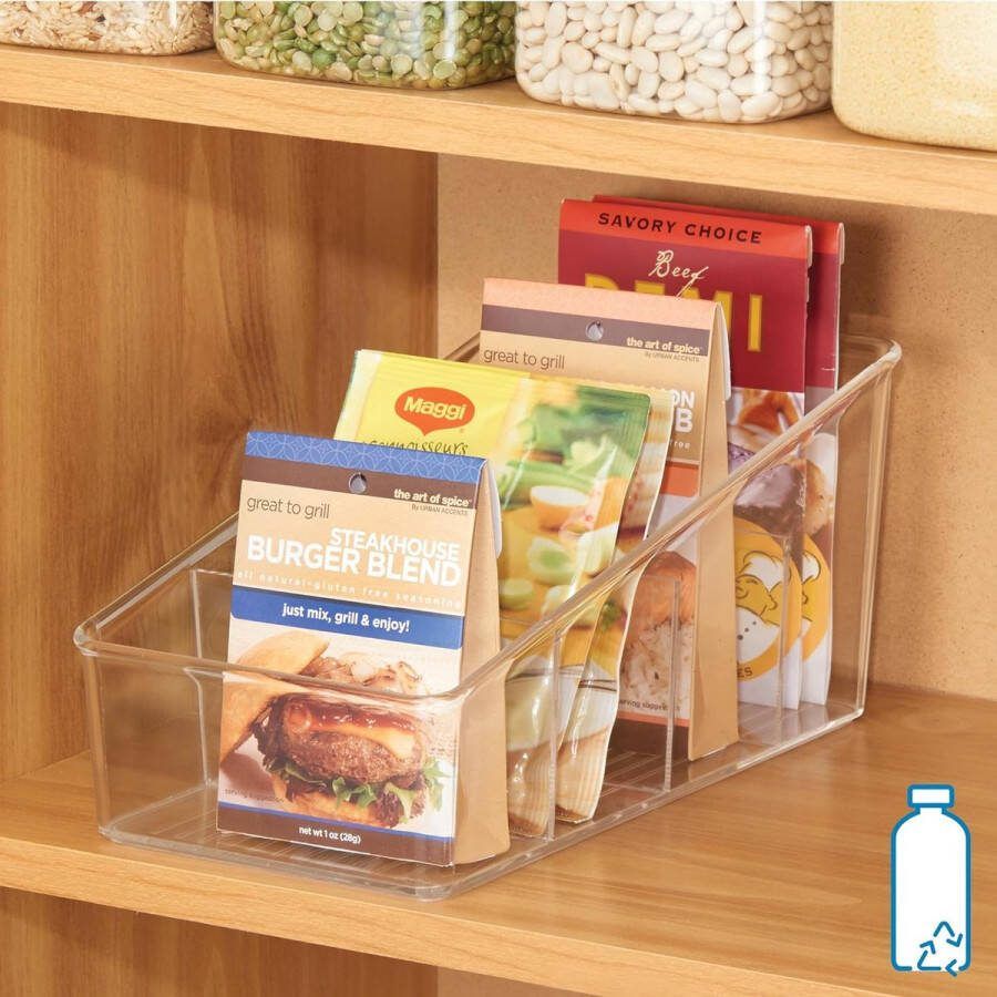 Verdeelde opbergcontainer koelkastorganizer BPA-vrije doorzichtige ladeorganizer voor keuken koelkast en koelkast praktische organisatie voor keuken