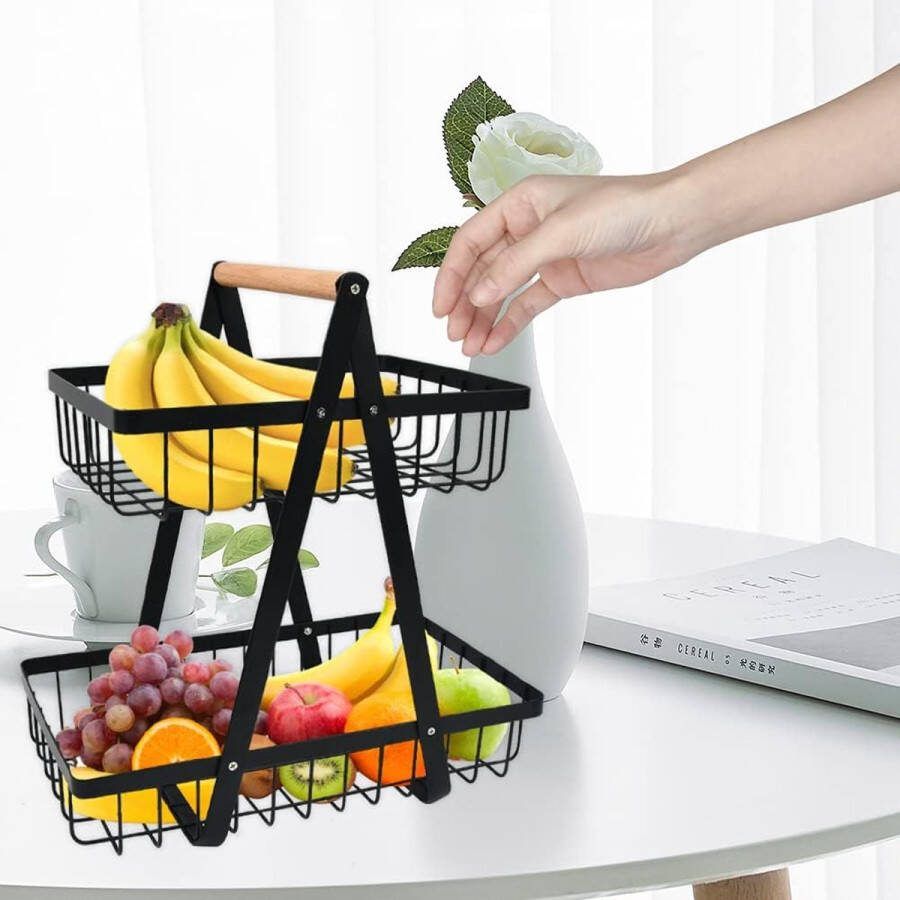 Verdiepingen fruitmand 2 verdiepingen