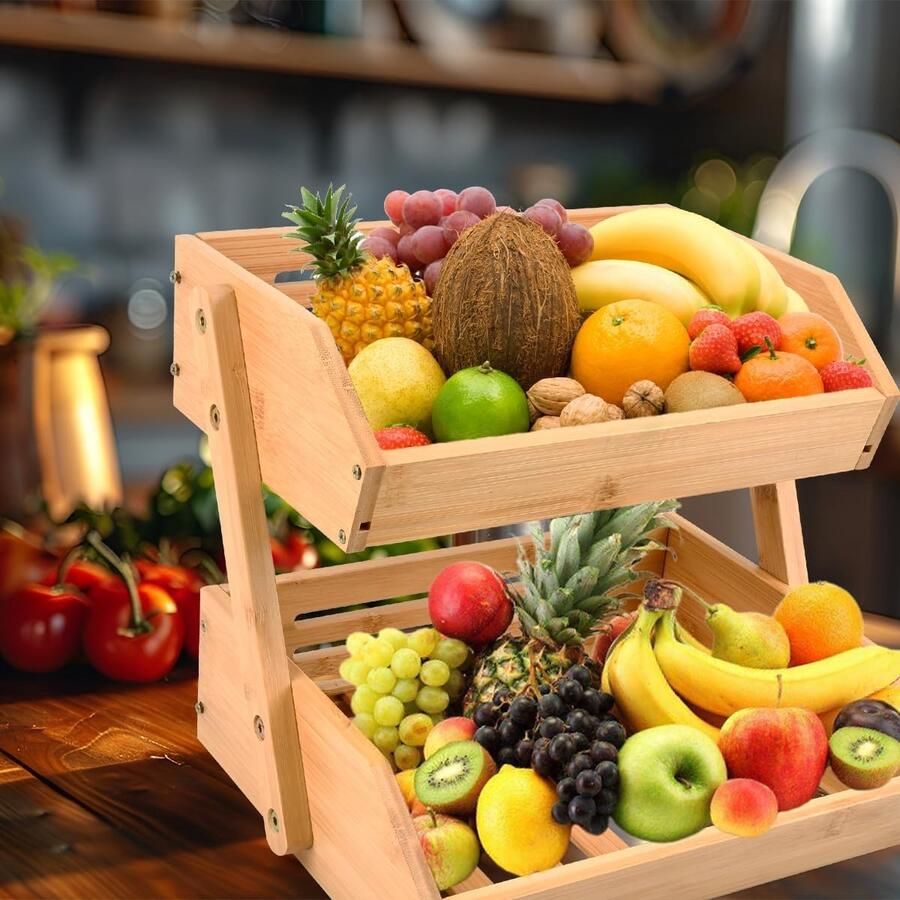 Verdiepingen fruitmand 2 verdiepingen