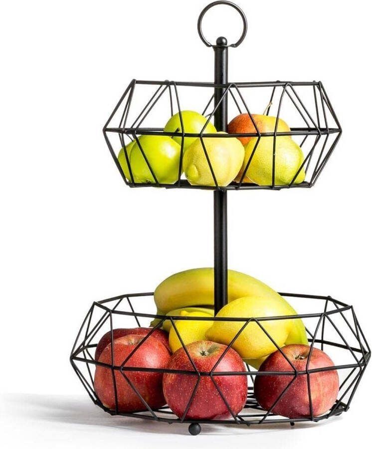 Verdiepingen fruitmand zwart