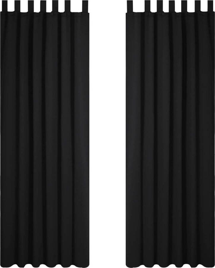 Verduisterende gordijnen met lussen Zwart 2 stuks Woonkamer Gordijnen Verduisterende Isolerend Kant en Klaar Verduisteringsgordijn voor Slaapkamer Halloween 140x175 cm (B x H)