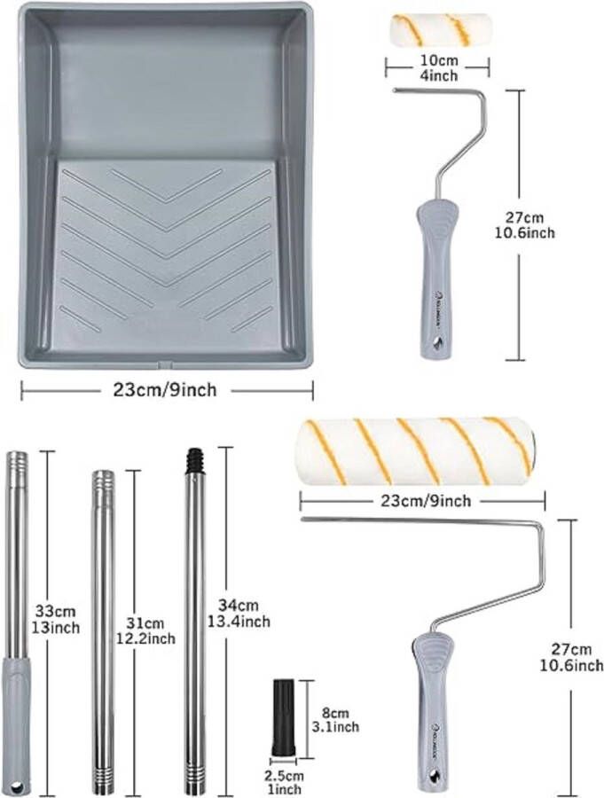 Verfroller Paint Roller Brush Set 10