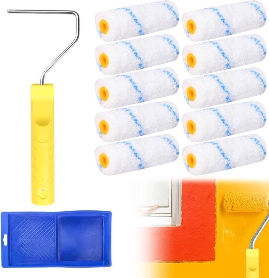 Verfroller Paint Roller Brush Set 10 Stuks