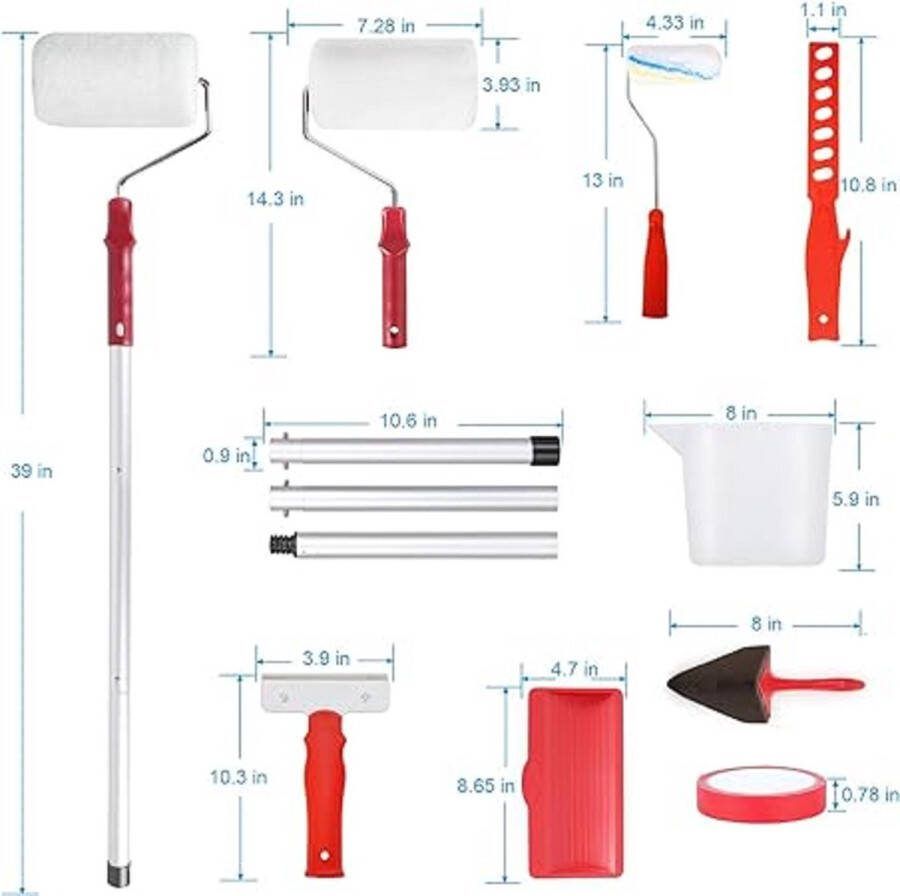 Verfroller Paint Roller Brush Set 12