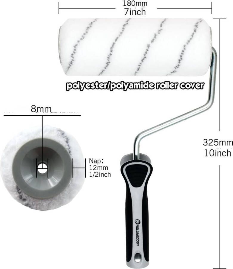 Verfroller Paint Roller Brush Set 3 pieces
