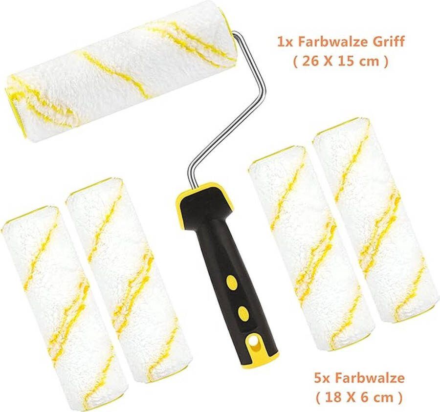 Verfroller Paint Roller Brush Set 6