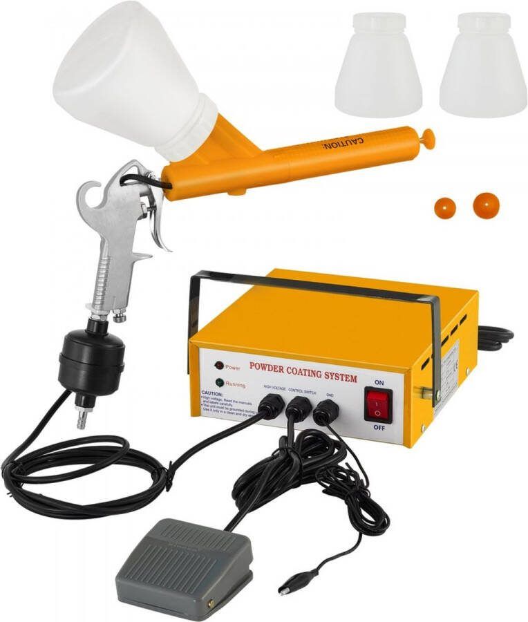 Verfspuit Spuitpistool Elektrostatisch Poedercoat Machine-spuitpistool Pc03-5 Verfpistool Geel