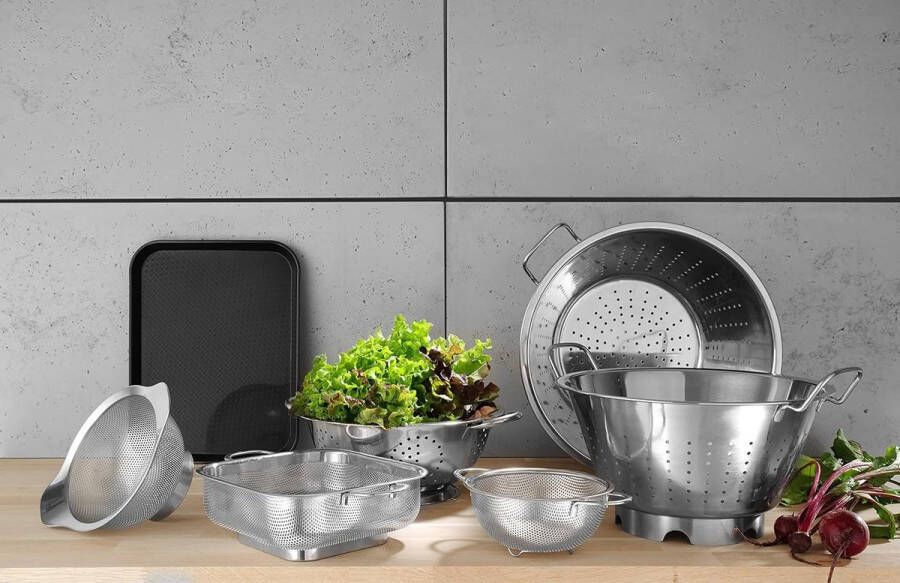 Vergiet ø240x(H)110 mm roestvrij staal Kitchen Line Vergiet