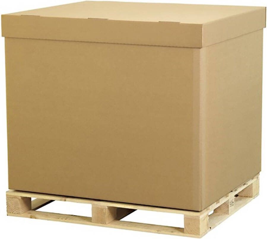 Verhuisdoos XXXL 1 stuk Palletdoos Palletbox Verzenddoos met deksel 1 ROL PLAKBAND 100m XXL Karton 1200 x 800 x 1000 mm Kartonnen Palletdozen dubbele Golf Bruin Doos 120 x 80 x 100 cm STEVIG 5-laags karton 750g m2