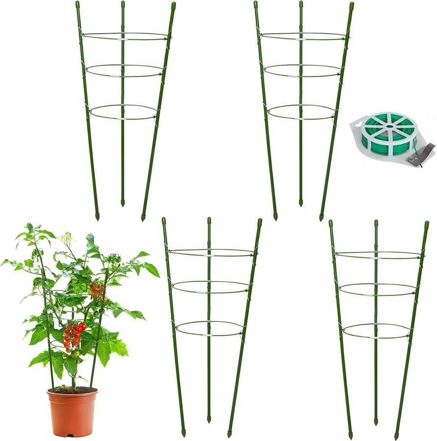 Verpakking van 4 trellis 45 cm tomatentrellis verstelbare komkommertrellis voor tomaten slakomkommers trellis klimplanten bloemen
