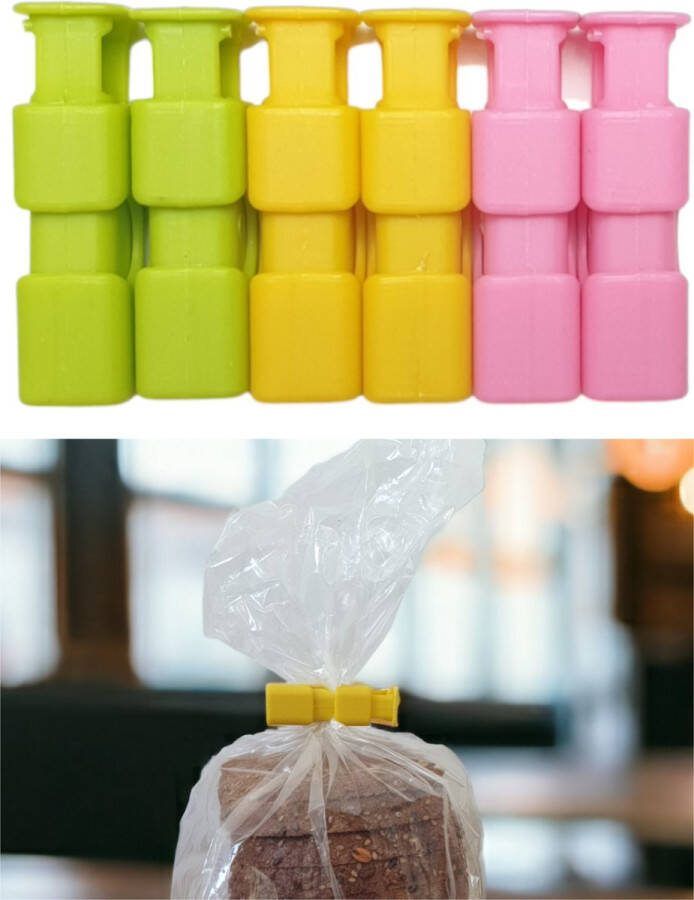 Vershoudclips Broodzaksluiter Zaksluiter Vershoudklem -6 stuks