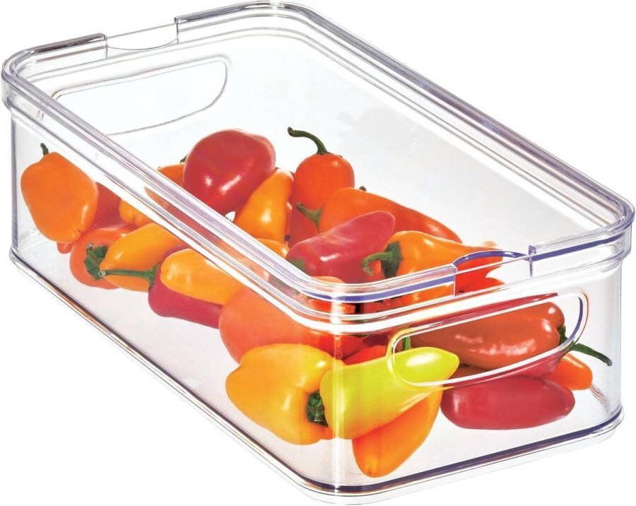 Vershouddoos voor de koelkast of keukenkast Stapelbare opbergdoos van kunststof Voorraaddoos voor fruit groenten kaas Doorzichtig ontbijtkoek bewaardoos