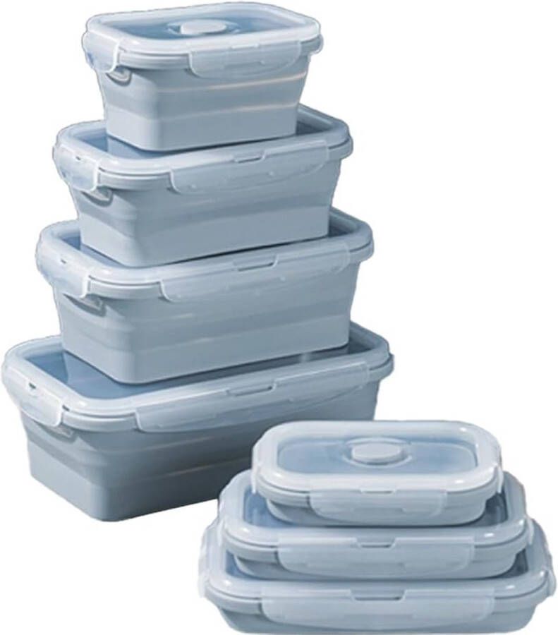 Vershouddozen met deksel zijn verkrijgbaar in 4 verschillende maten: klein (350 ml) medium (540 ml) groot (800 ml) en extra groot (1200 ml)