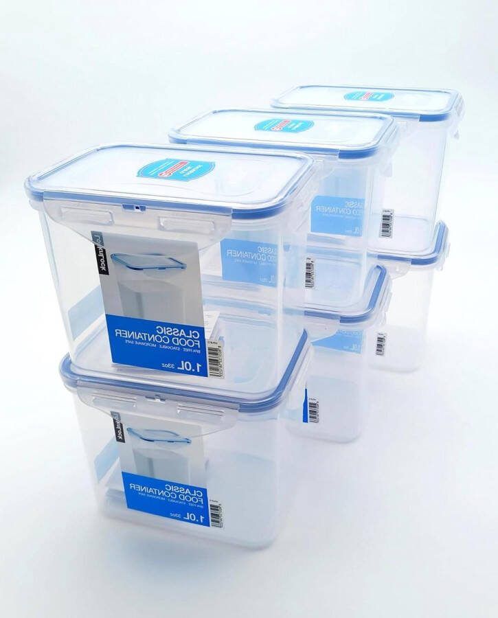 Vershouddozen set 6-delig met elk 10 liter HPL 812 rice dispencer