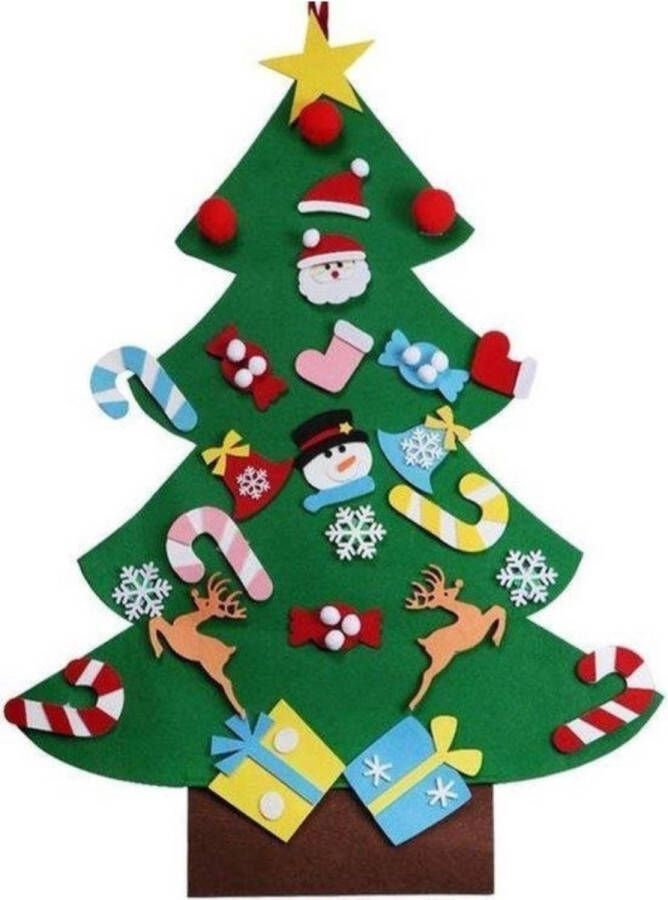 Merkloos Sans marque versier je eigen kerstboom- kerstmis- knutselen versieren kerstboom kinderen- cadaeu-kerstversiering gratis raamdecoratie stickers
