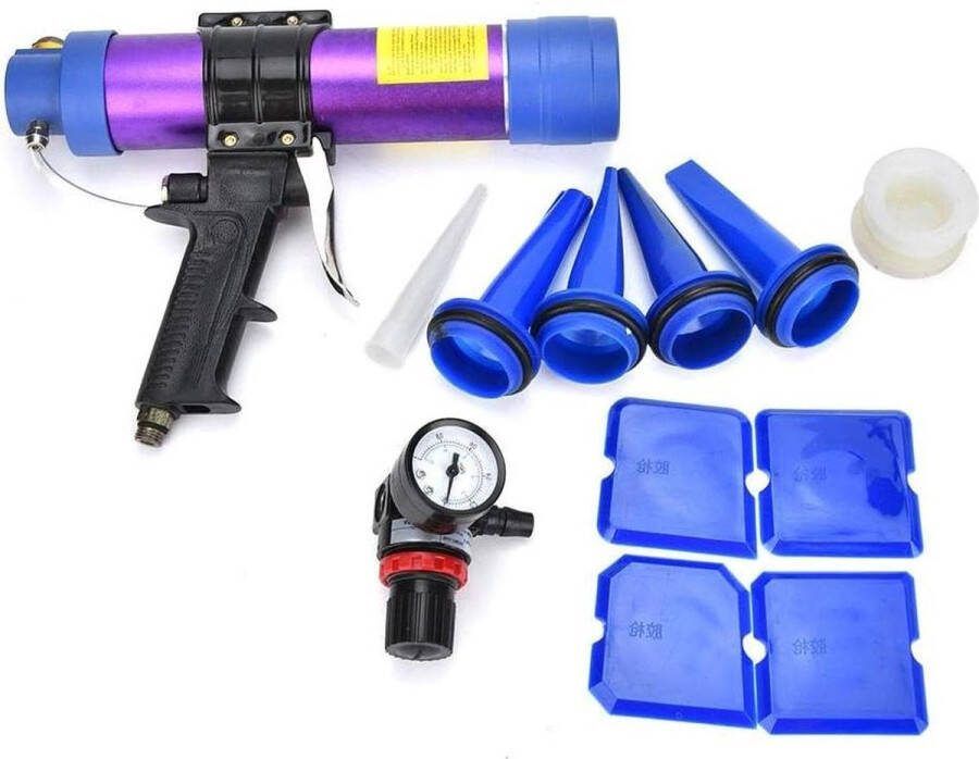 Verstelbaar breeuwpistool 310ml pneumatisch verstelbare druk glas lijmpistool met instelklep
