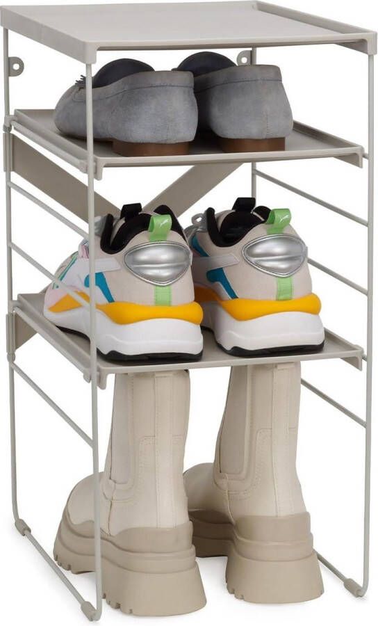 Verstelbaar Schoenenrek Stevig Stalen Frame 4 Paar Schoenen