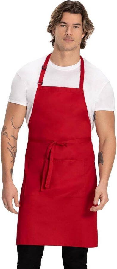 Verstelbaar schort Rood Color by Chef Works