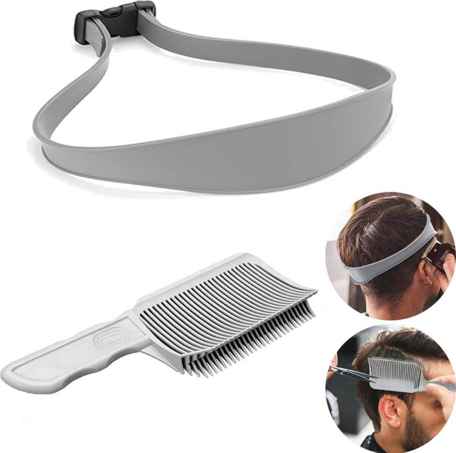 Verstelbare blend frend fade kam mannen sjabloon gebogen siliconen kapperskam overgang barber kam blend friend tondeuse kam haarsnijset