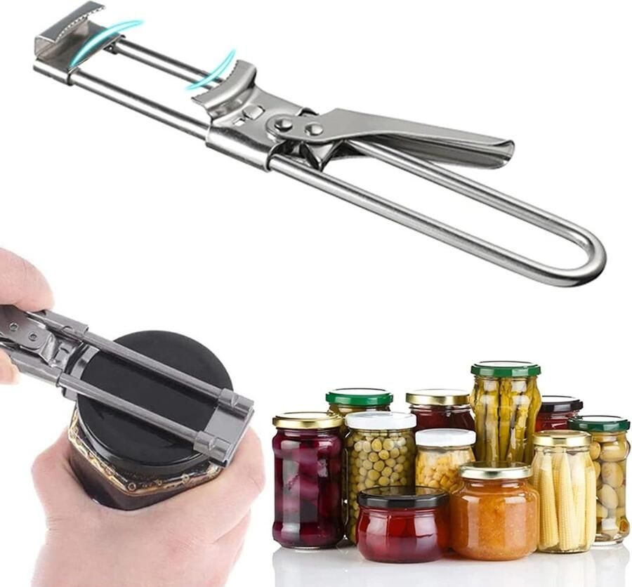 Verstelbare Blikopener Yeemeen Antislip Flesopener Eenvoudige Moeiteloze Grijperopeners Hardnekkige Dekselverwijderaar Senioren potten opener