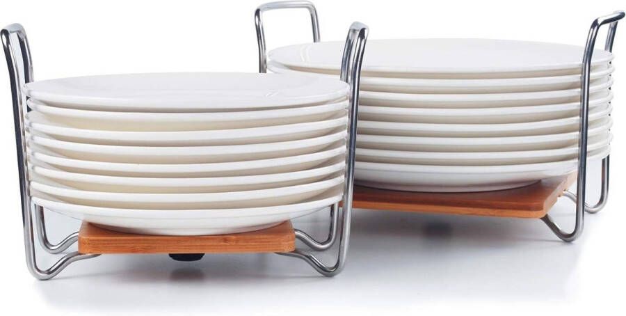 Verstelbare bordenhouder organizer servies-opbergrek 15-33 cm handgrepen SS304 keukenlade kasten rek hoek bordenrek
