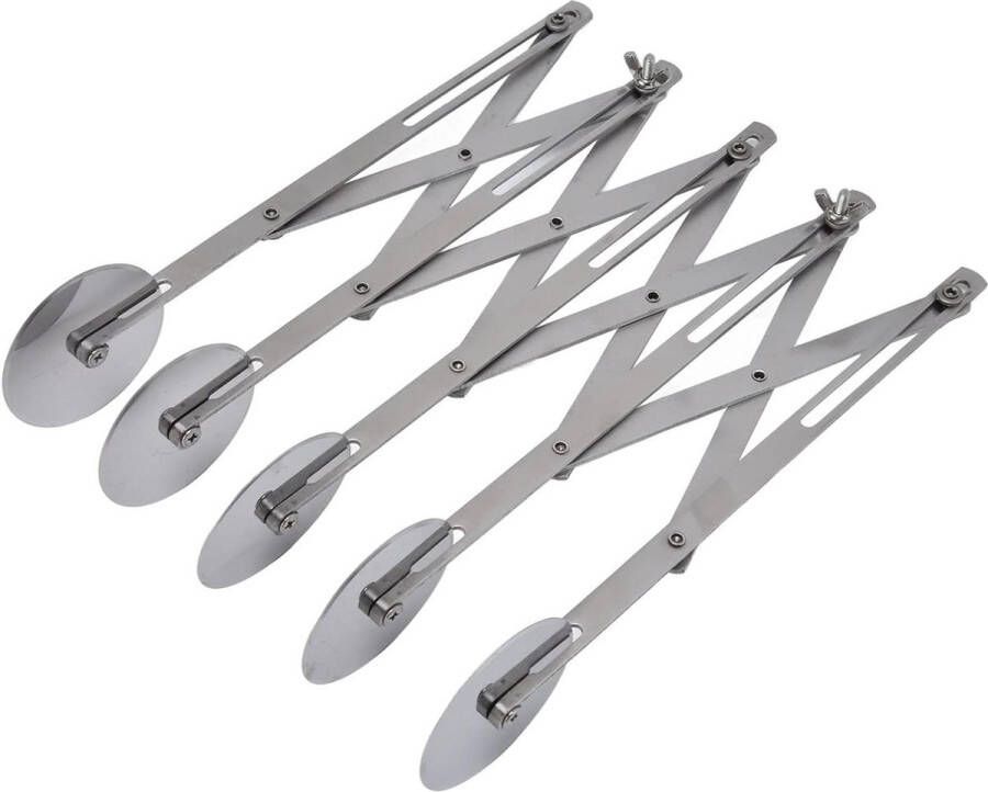 Verstelbare deegwielsnijder Multiwiel Pizzasnijder voor Pie Pizza Cake Koekjes 5 wiel pizza cutter