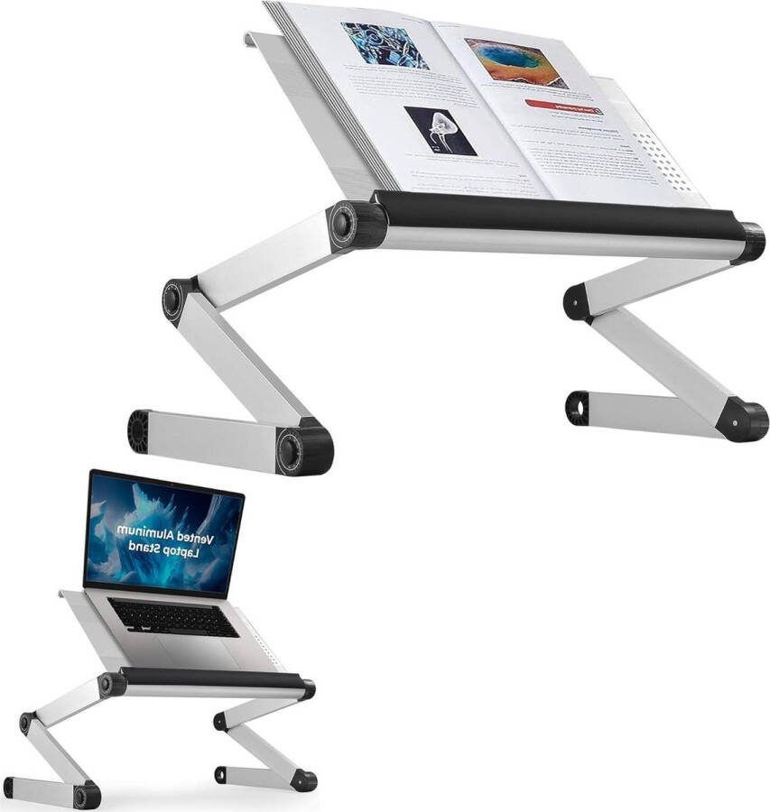 Verstelbare en draagbare aluminium boekenstandaard voor studieboeken kookboeken receptenboeken en tablets met 2 populaire zoekwoorden toegevoegd. Book stand