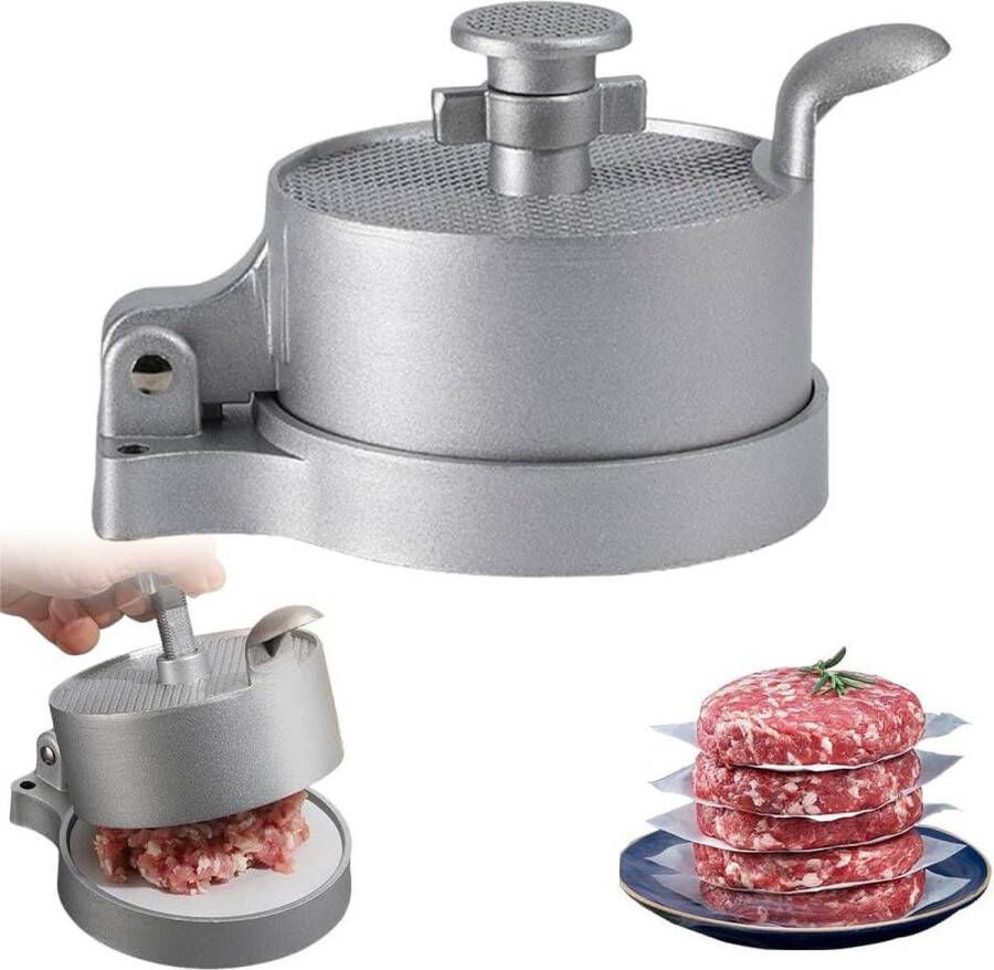 Verstelbare hamburgerpers voor Smash burgers 125 cm premium gegoten aluminium anti-aanbaklaag gelijkmatige hamburgers barbecue-accessoires smash burger