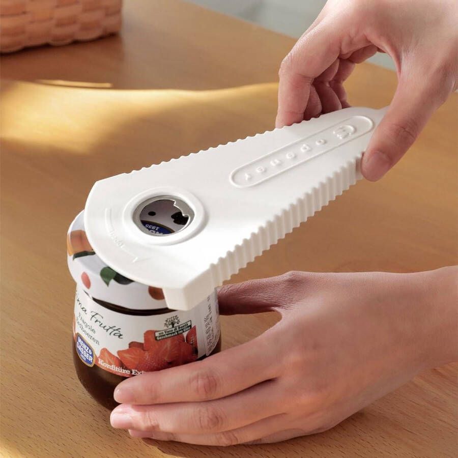 Verstelbare handmatige blikopener multifunctionele glazen deksel opener voor keuken voor kinderen ouderen en vrouwen Blikopener