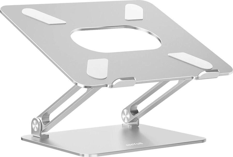 Verstelbare multi-hoek laptopstandaard met warmteventilatie laptopverhoger voor MacBook Pro Air Surface Laptop Samsung HP zilver 10-17 inch
