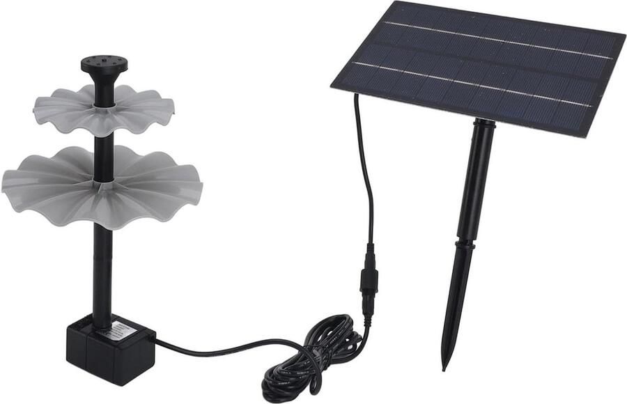 Verstelbare nevelhoogte zonne fontein 4W DC 4.5 tot 10V Duurzaam ABS kunststof Met 3 uitbreidingsbuis Voor vogelbad vijvers