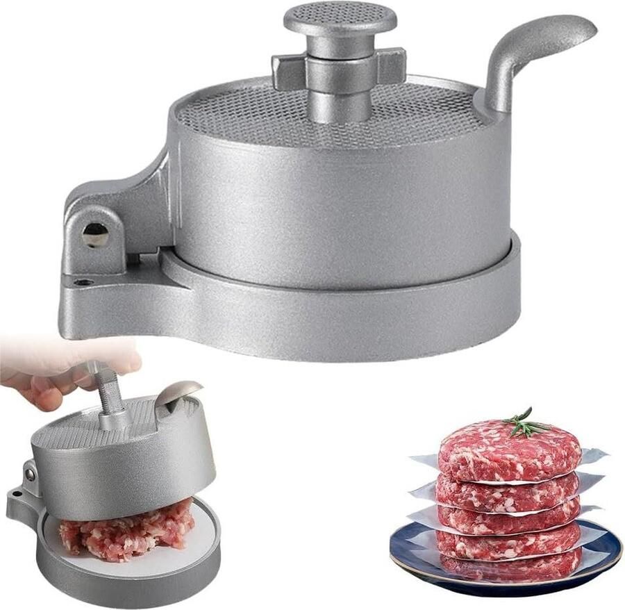 Verstelbare Smash burgerpers 125 cm Gegoten aluminium Anti-aanbaklaag Barbecue-accessoires