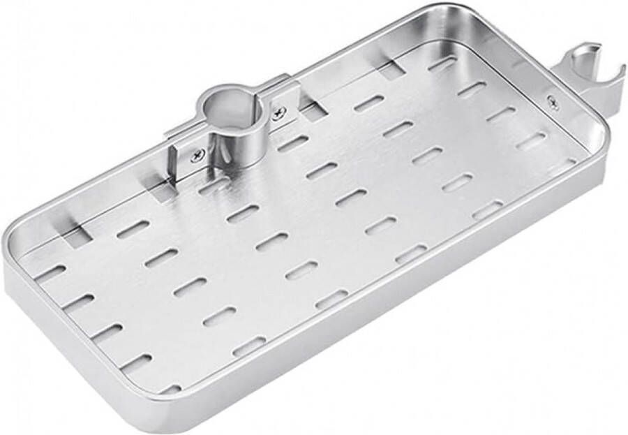 Verstelbare Telescopische Douche Plank Aluminium Verstelbare Badkamer Organizer Zeepbakje Geen Boren Mount voor 19mm-25mm