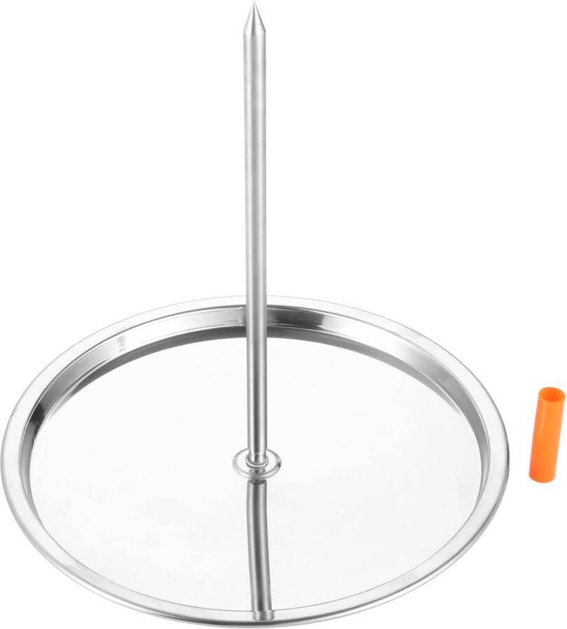 Verticale grillrooster vleesspies gyrospies van roestvrij staal verticale spies BBQ-standaard Braziliaanse spies kebab spiesgrill verticale spies voor kalkoen kip steak kebab (19 x 19 x 21 cm)