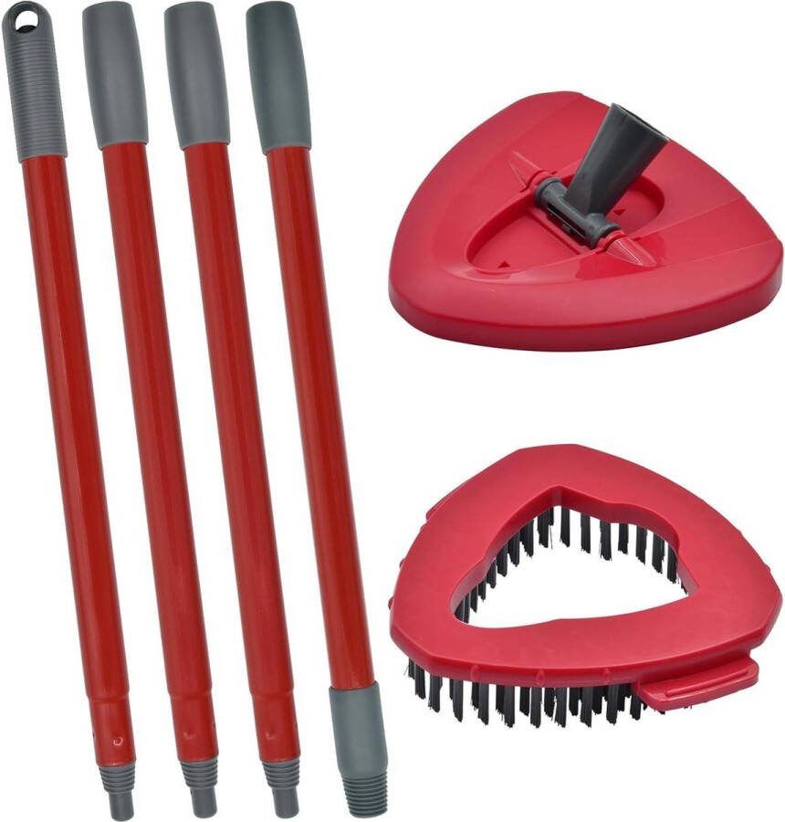 Vervangend handvat 4 secties dweilbasis met schrobborstel Vileda Spin Mop compatibel EasyWring Mop Accessoires vloerreiniging