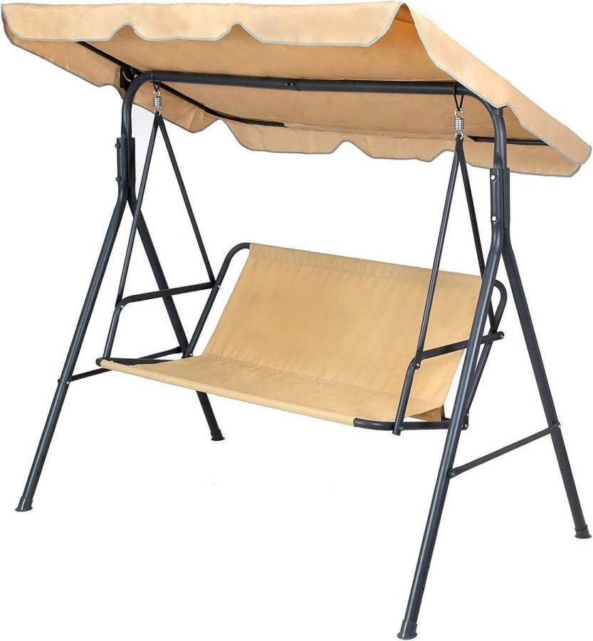 Vervangende schommelstoelhoes beige 138 x 52 cm voor tuinschommel en hangstoel