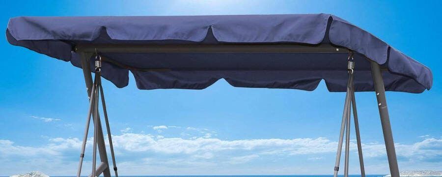 Vervanging Zonnedak 200x145cm voor Tuinschommel Universal Hollywood 3-zits blauw UV 50