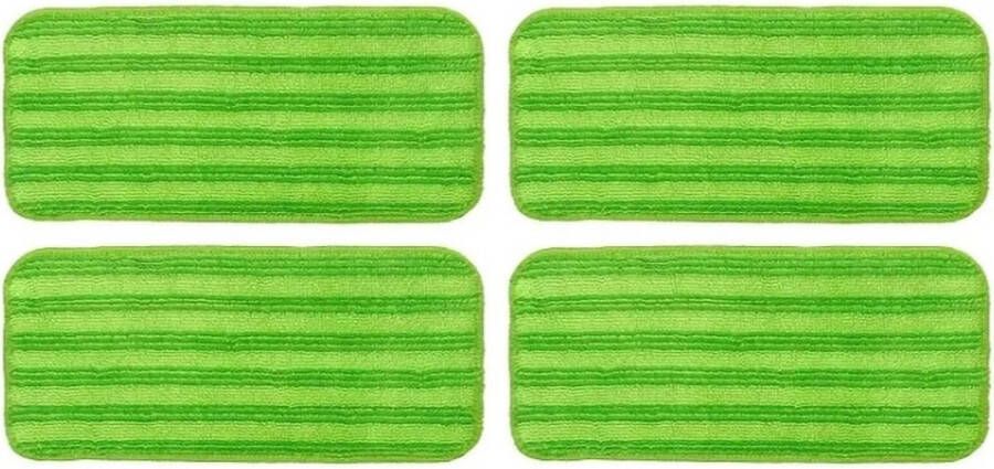 Vervangingsdoek 4 x Compatible met Swiffer Wetjet Microvezeldoek Mop cover Reinigingspad Uitwasbaar Herbruikbaar Navulling Dweilpads voor hardhout tegels laminaat Vinyl Bamboe Stof Schoonmaken