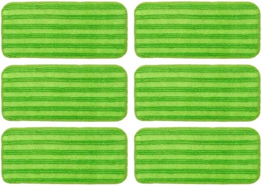 Vervangingsdoek 6 x Compatible met Swiffer Wetjet Microvezeldoek Mop cover Reinigingspad Uitwasbaar Herbruikbaar Navulling Dweilpads voor hardhout tegels laminaat Vinyl Bamboe Stof Schoonmaken