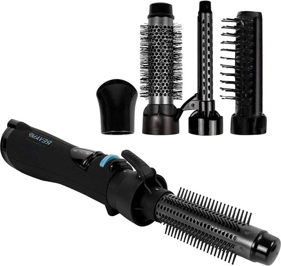 Verwarmde ronde airstyler volumeborstel Progloss Airstyle krulborstel met kamborstelharen keramische ionenenzylinder Progloss oliën