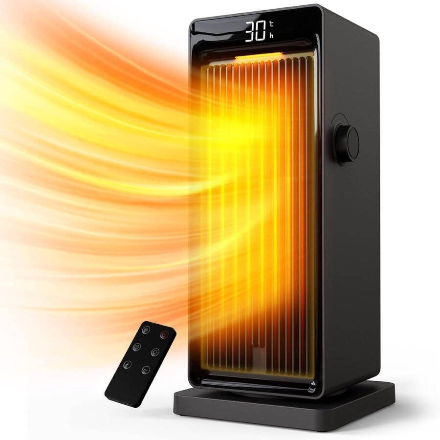 Verwarming Elektrische Kachel 2000 W ECO PTC Keramische Ventilatorkachel Energiebesparend stil met 24-uurs timer 90 ° oscillatie oververhittingsbeveiliging 3 verwarming modi
