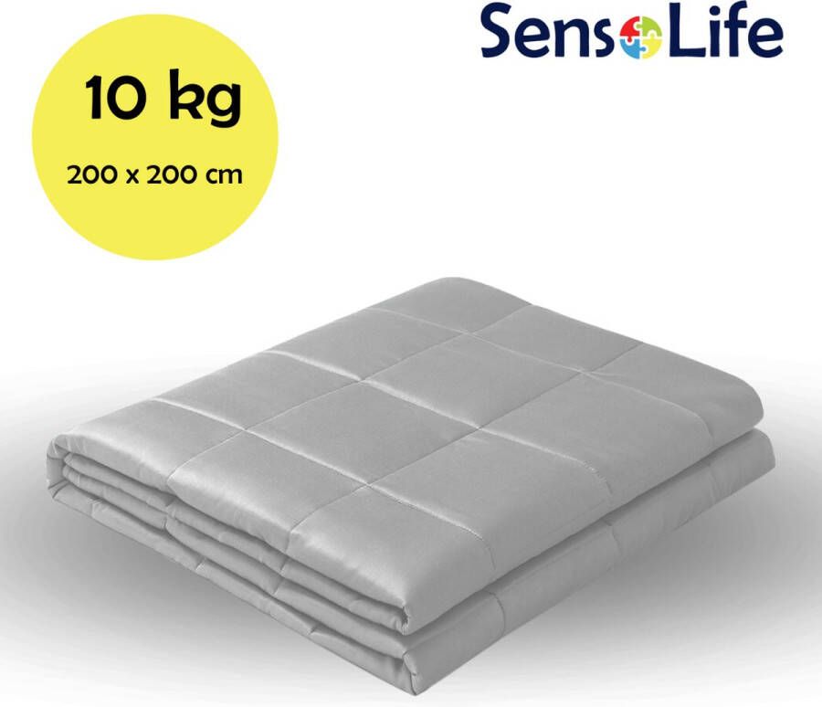 Verzwaringsdeken BASIC licht grijs -200 x 200 cm 10 kg Weighted blanket