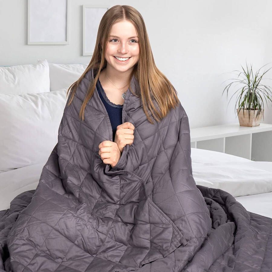 Verzwaringsdeken fleece deken voor bed en bank lichtgewicht dekbed 4 seasons blue soft warm sl_7.2 kg 150x200 cmeeping blanket \ Weighted blanket premium