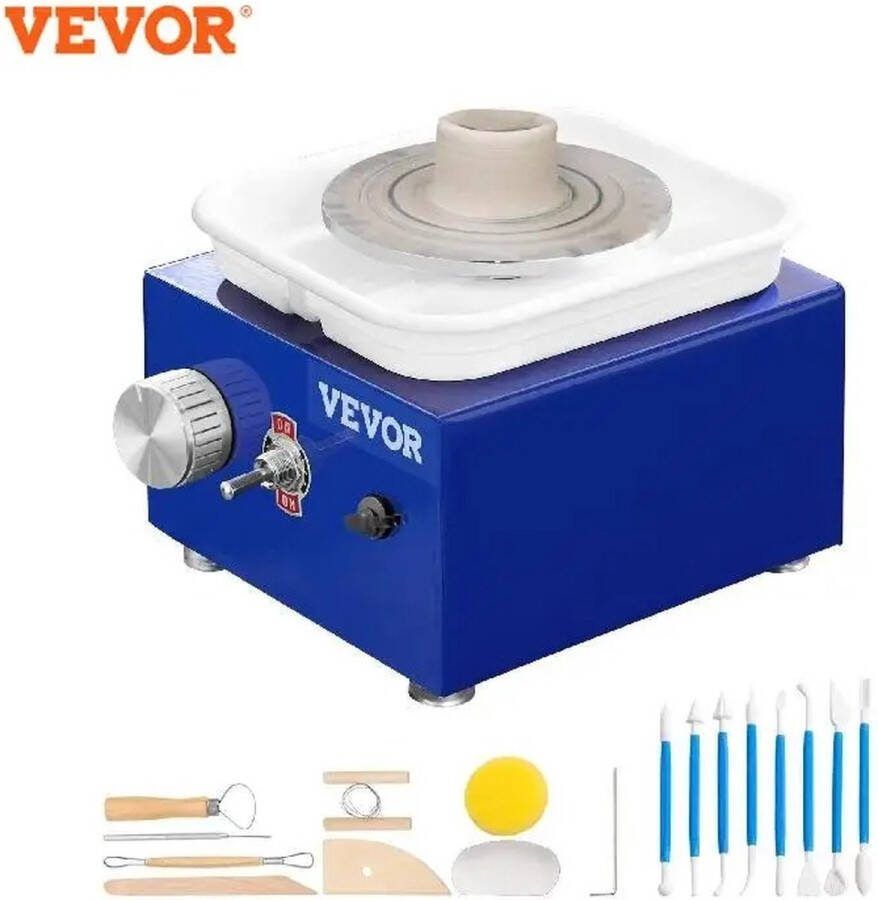 Vevor Pottenbakken Boetseertafel Draaischijf Boetseerschijf Pottenbakkersschijf Pottenbakken draaischijf Klei Keramiek gereedschap 300 RPM