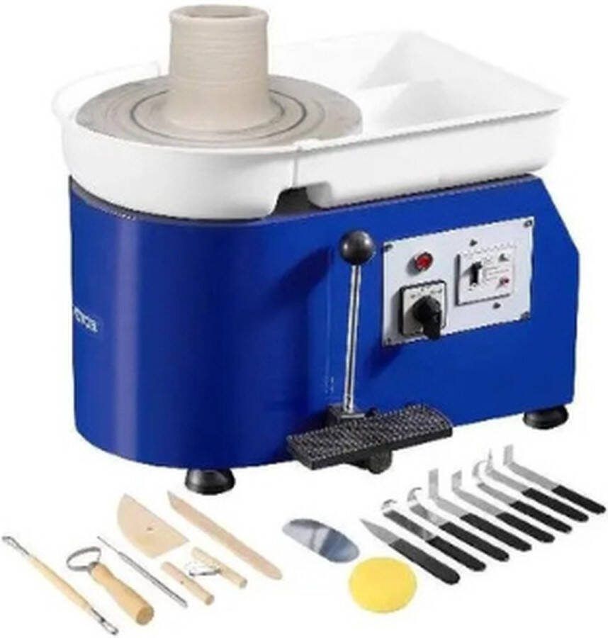 Vevor Pottenbakkers draaischijf Vormmachine Verstelbare snelheid 60-300Rpm Snelheidshandvat En Voetpedaalbediening Afneembaar Bassin